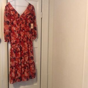 Brand new red floral dress